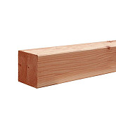 Douglas gesch paal duplo verlijmd 14 x 14 x 400 cm, groen ge#mpregneerd.