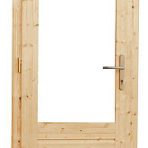 Vuren enkele deur - dubbel glas - 5 puntssluiting