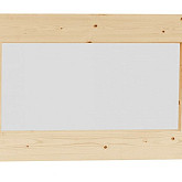 Vuren vast raam met melkglas