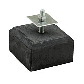 Betonpoer/tegel 18x18x10 cm, recht, flexibele stelplaat, M20, antraciet.