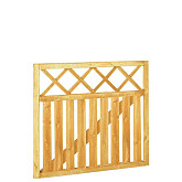 Grenen Rechthek met trellis