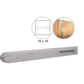Betonpaal stampbeton 10 x 10 x 180 cm, grijs tussenpaal t.b.v. scherm 90 cm hoog.
