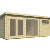 Blokhut - Tuinhuis Flow 2.0 | 40 mm | vuren honinggeel geïmpregneerd