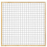 Eco gaastrellis, 180 x 180 cm, met maas 7,5 x 7,5 cm, in raamwerk 4,5 x 4,5 cm, groen geimp