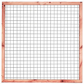 # Douglas betonijzertrellis,180 x 180 cm, met maas 7,5 x 7,5 cm, in raamwerk 4,5 x 7 cm, onbehandeld