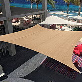 Schaduwdoek 4-kant 550 x 550cm Zandbeige