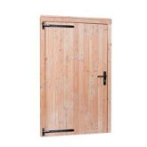 Douglas enkele deur extra hoog en breed met zwart beslag, linksdraaiend, 110 x 214 cm, onbehandeld.