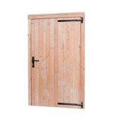 Douglas enkele deur extra hoog en breed met zwart beslag, rechtsdraaiend, 110 x 214 cm, onbehandeld.