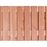 Douglas gesch plankenscherm 21-pl | 1,6x14 cm, 180 x 90 cm t.b.v. betonsysteem, onbehandeld.
