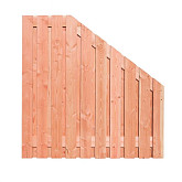 Douglas gesch plankenscherm 21-pl | 1,6x14 cm, 180 x 180/90cm, aflopend onbehandeld