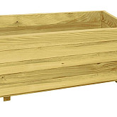 Bloembak rechthoek 39 x 100 x 50 cm (HxBxD), groen geïmpregneerd.