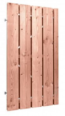 # Douglas fijnbez plankendeur, B100xH190cm, 1,9x19,5 op verstelbaar stalen frame, 19 mm, 1,9x19,5cm
