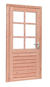 1022828 - Douglas enkele 6-ruits glasdeur Prestige met dubbelglas, rechtsdraaiend, 109 x 221 cm, onb