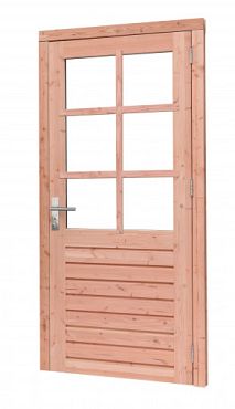 1022828 - Douglas enkele 6-ruits glasdeur Prestige met dubbelglas, rechtsdraaiend, 109 x 221 cm, onb