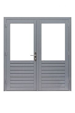 Hardhouten dubbele glas deur Prestige