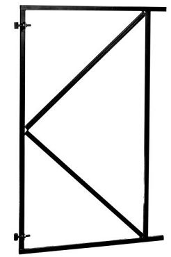 Verstelbaar stalen poortframe 100x155cm - bxh - zwart gecoat.