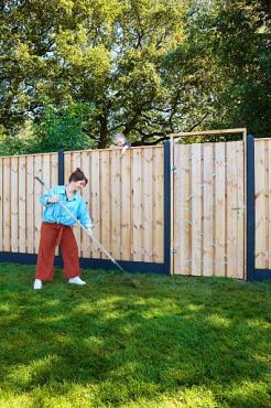 # TC Betonpaal glad mdk 10 x 10 x 280 cm, ANTRACIET, T-PAAL (Geel)