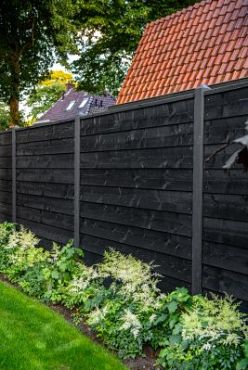 TC Betonpaal glad mdk 10 x 10 x 280 cm, ANTRACIET gecoat HOEKPAAL