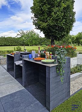 Linia palissade 10x10x60cm Antraciet