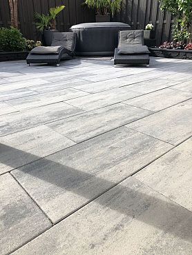 Patio terrastegel 40x80x5 cm Grey Mix ( verpakt op ww pallet)