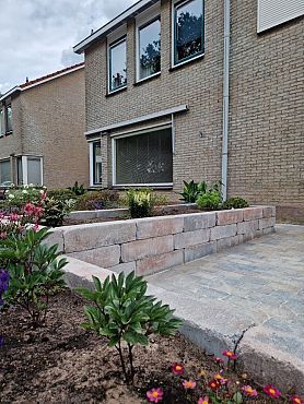 Getrommelde Linia palissade 15x15x60 cm Triple
