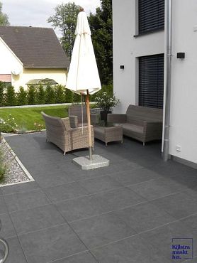 SolidSquare 60x60x3 cm puzzolato nero ( Verpakt op WW pallet)
