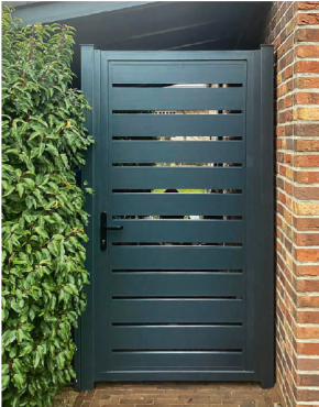 Boston aluminium opvulbaar poortframe 98x183cm RAL9005 incl. geïntegreerd slot