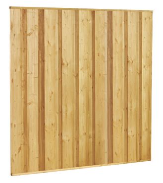 Beto-dichtplankscherm van fijnbez vuren planken, 180 x 180 cm.