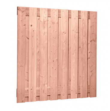 Douglas gesch plankenscherm 17-pl | 1,8x16 cm, 180 x 180 cm, onbehandeld.