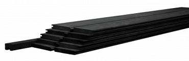 Betowood scherm douglas + afdekkap 187 x 224 cm, zwart geïmpregneerd.