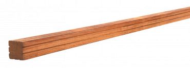AZ Hardh paal gesch met V-groef, niet gepunt 8,5 x 8,5 x 400 cm.