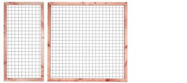 # Douglas betonijzertrellis,180 x 180 cm, met maas 7,5 x 7,5 cm, in raamwerk 4,5 x 7 cm, onbehandeld