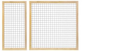 # TC Grenen betonijzertrellis, 90 x 180 cm, met maas 7,5 x 7,5 cm, in raamwerk 4,5 x 7 cm, groen gei