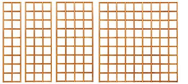 Hardhout trellis 180 x 180 cm, recht, kunstmatig gedroogd