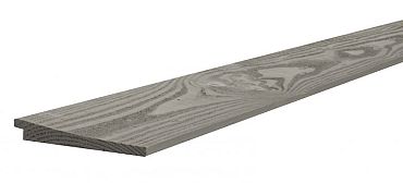 Douglas Zweeds rabat, 1,1-2,7 x 19,5 x 300 cm, grijs gespoten, 1 zijde gesch, 1 zijde fijnbez.