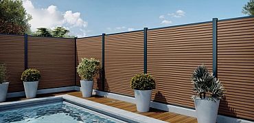 WPC fence board Modern Teak 21x160mm (wb 150 mm) L-178cm FSC®100%