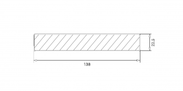 WPC 22,5x138mm Fiberdeck Harmony Ocean Grey SE kantplank massief L=3.00m FSC®100%