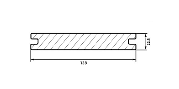 WPC 22,5x138mm Fiberdeck Exotics massief Ipé - L=3.90m FSC®100%