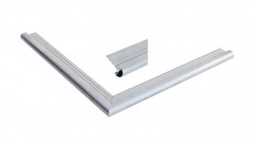 Aluminium daktrimset met ronde kraal t.b.v. plat dak, maximale dakmaat 1250 x 600 cm.