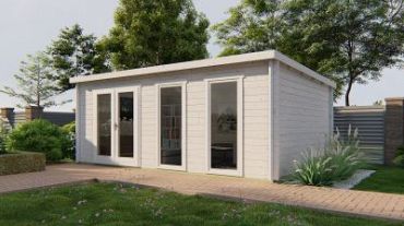 Blokhut - Tuinhuis Annabel | 40 mm | vuren grijs geïmpregneerd
