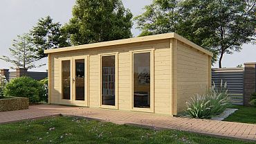 Blokhut - Tuinhuis Annabel | 40 mm | vuren honinggeel geïmpregneerd