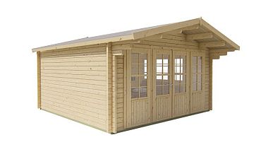 Blokhut - Tuinhuis Blackpool | 58 mm | vuren grijs geïmpregneerd