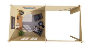 Blokhut - Tuinhuis Chappo | 28 mm | vuren onbehandeld