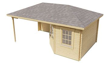 Blokhut - Tuinhuis Christoffer | 28 mm | vuren Red Class Wood geïmpregneerd