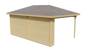 Blokhut - Tuinhuis Christoffer | 28 mm | vuren Red Class Wood geïmpregneerd