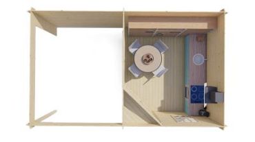 Blokhut - Tuinhuis Christoffer | 28 mm | vuren honinggeel geïmpregneerd