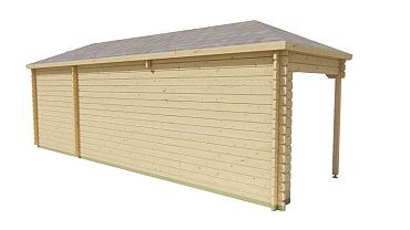 Blokhut - Tuinhuis Gretel | 44 mm | vuren grijs geïmpregneerd