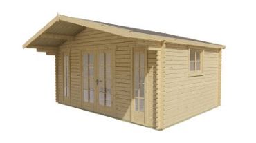 Blokhut - Tuinhuis Gustav | 44 mm | vuren grijs geïmpregneerd