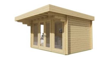 Blokhut - Tuinhuis James | 44 mm | vuren groen geïmpregneerd