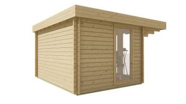 Blokhut - Tuinhuis James | 44 mm | vuren bruin geïmpregneerd